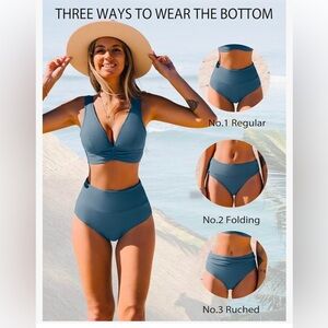 NWT Cupshe Gray Women's Swimwear Set M